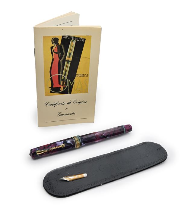 Omas Extra celluloide 1992 - Penna stilografica in edizione limitata a 1.000 esemplari (gravi difetti e rotture) 
