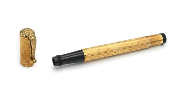 Zenith - Penna stilografica vintage rivestita in metallo laminato in oro giallo 18 Kt