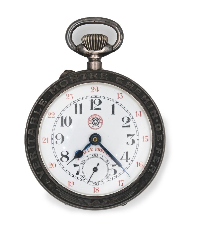 Wille Frères Modello Roskopf Patent - Orologio da Tasca Remontoir da Uomo in Metallo Argentato de...