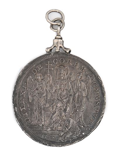 Pietro Paolo Borner - Piastra 1702 a.II Roma Clemente XI Stato Pontificio