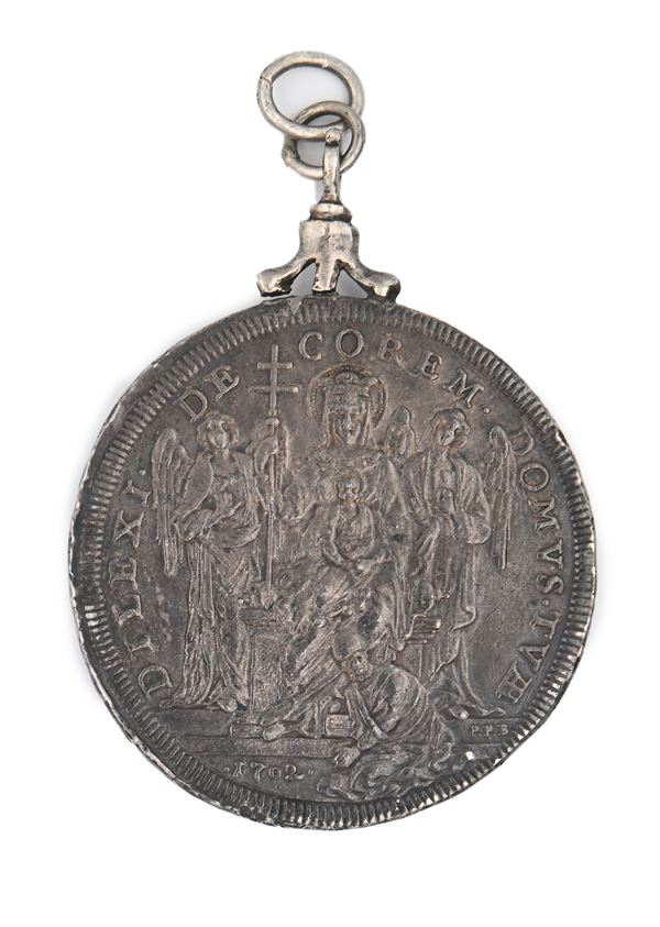 Pietro Paolo Borner - Piastra 1702 A.II Roma Clemente XI Stato Pontificio