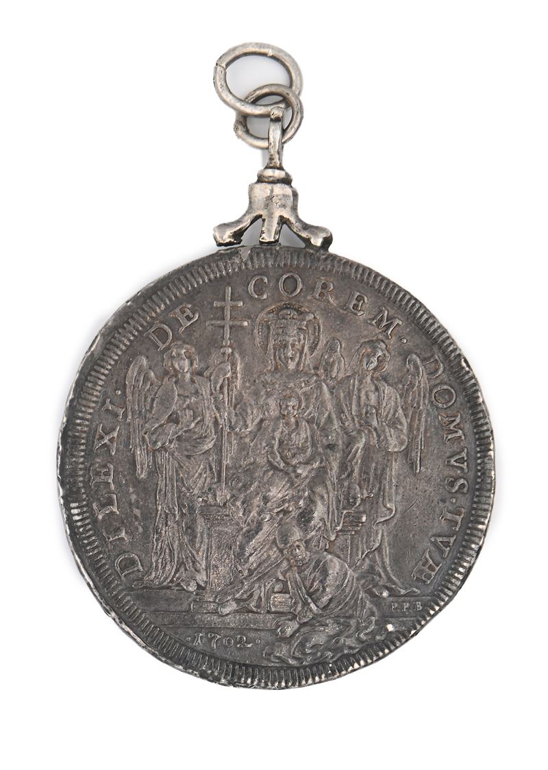 Pietro Paolo Borner - Piastra 1702 a.II Roma Clemente XI Stato Pontificio