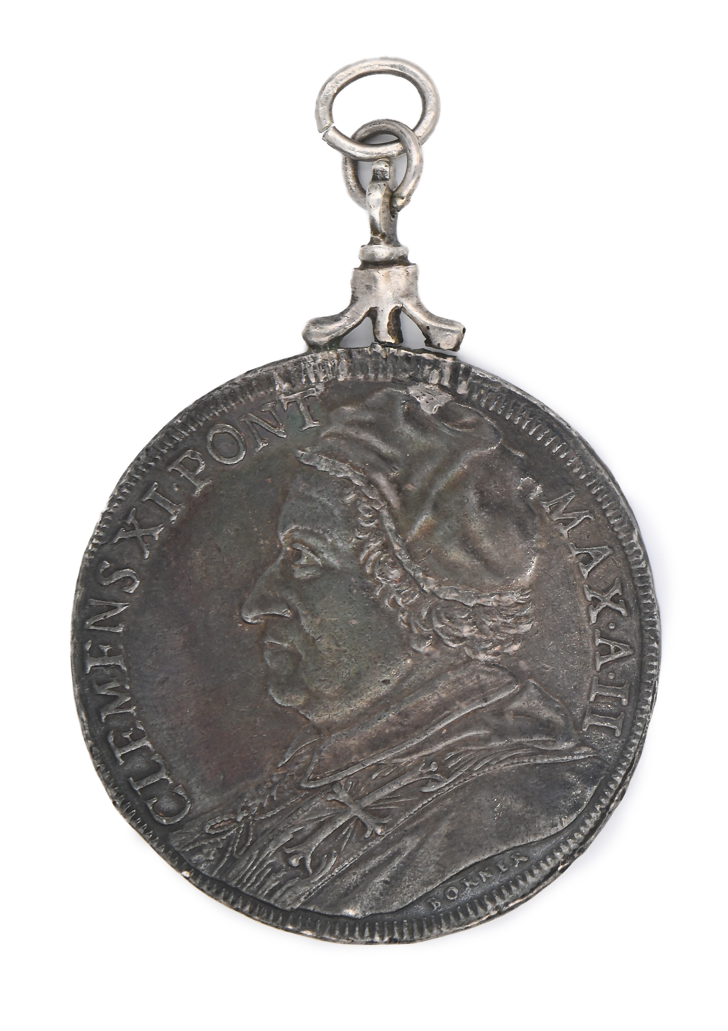 Pietro Paolo Borner - Piastra 1702 a.II Roma Clemente XI Stato Pontificio
