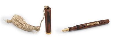 Waterman Ideal 52 1/2 - Penna Stilografica Vintage da Donna in Ebanite Marmorizzata