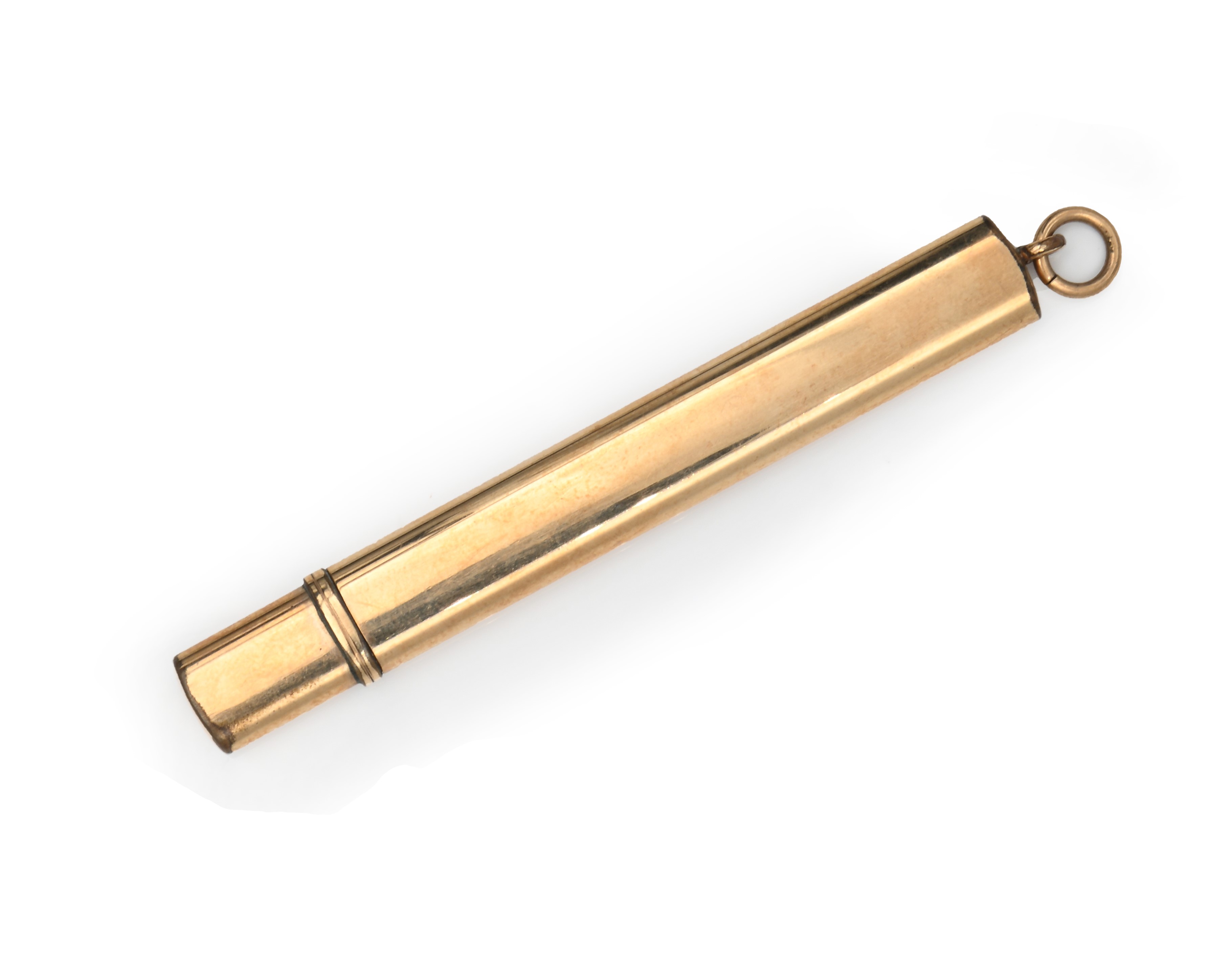 W.s.hicks New York - Portamatita Pendentif in Metallo Laminato in Oro Giallo