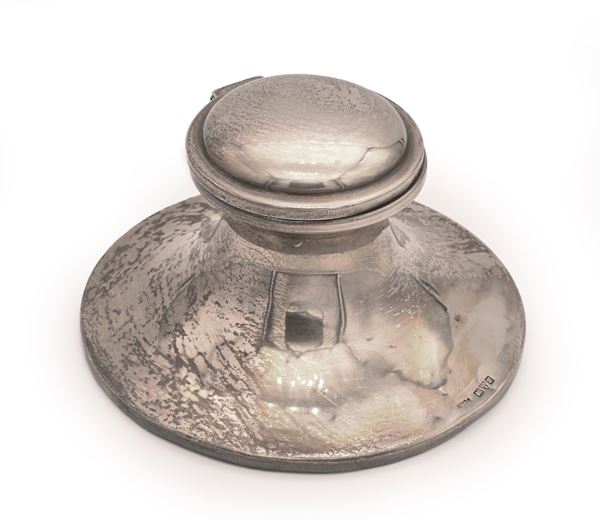 Calamaio in legno rivestito in argento sterling Chester