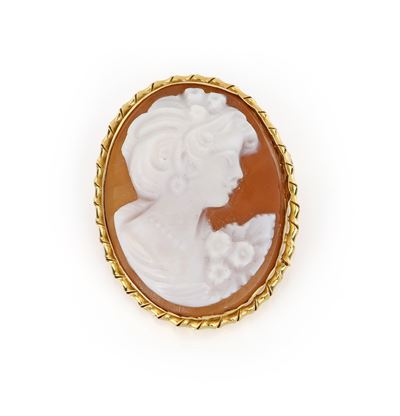 Spilla in Oro e Cammeo