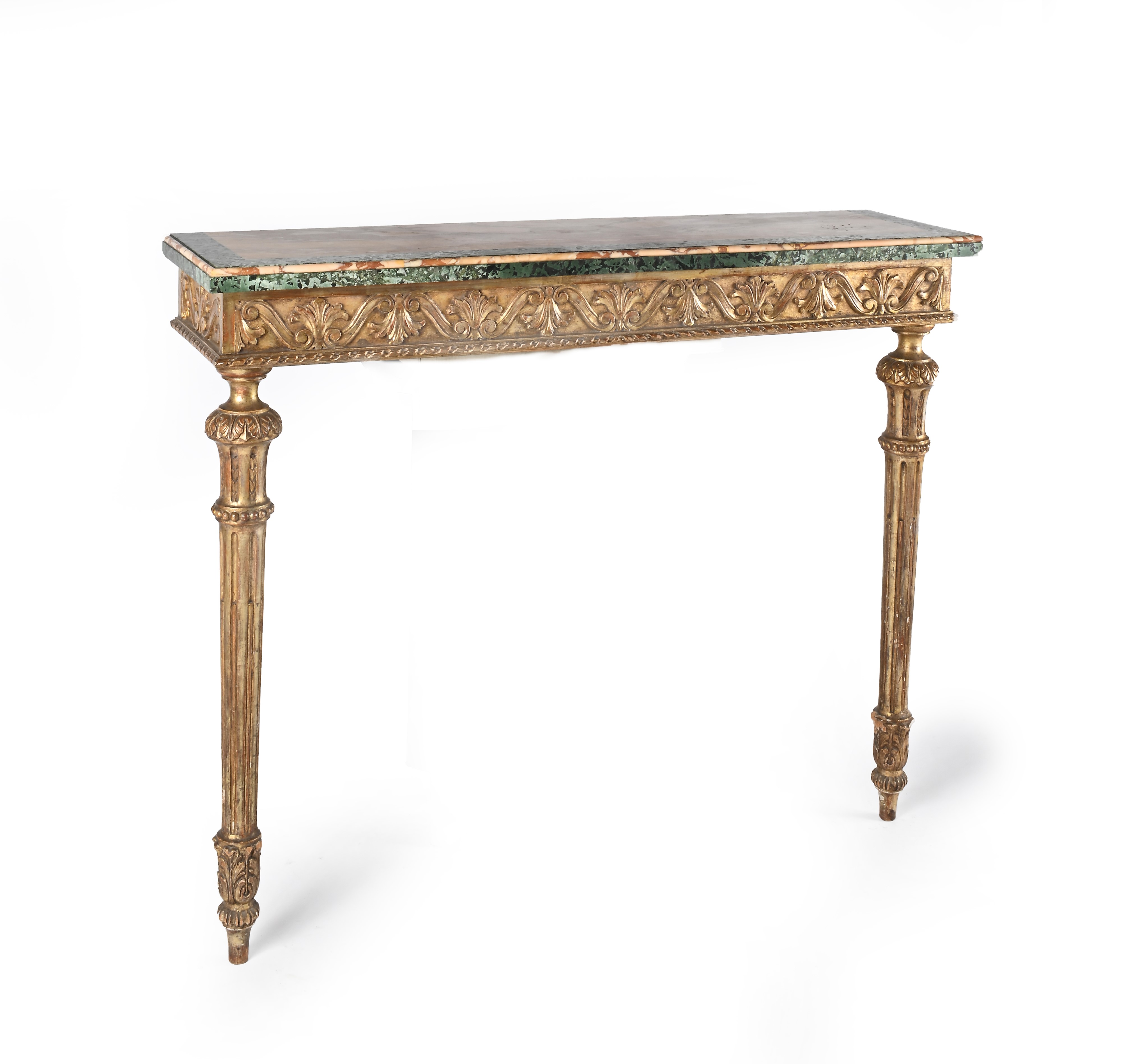 Console d'applique in legno dorato, inizi del XX secolo