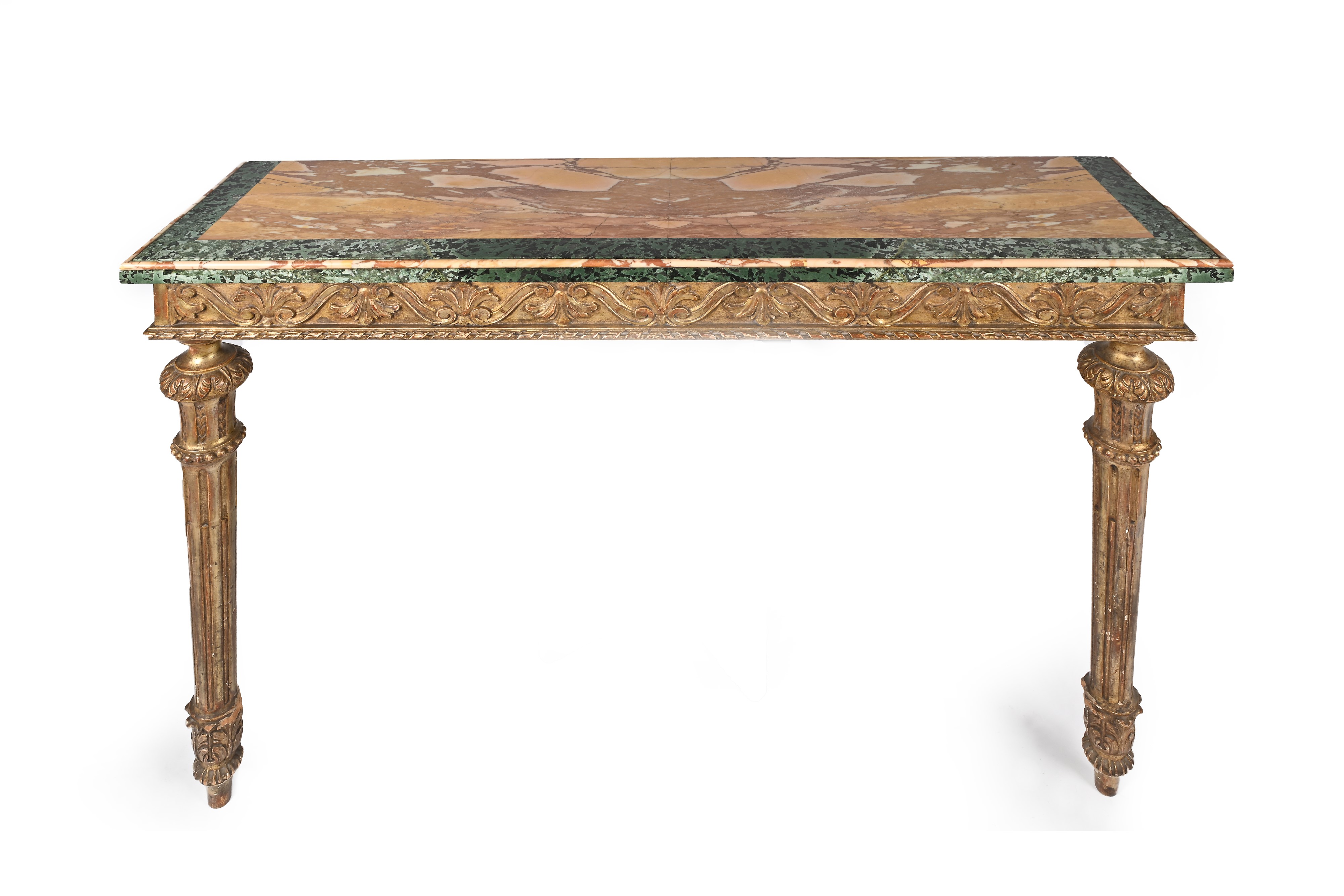 Console d'applique in legno dorato, inizi del XX secolo