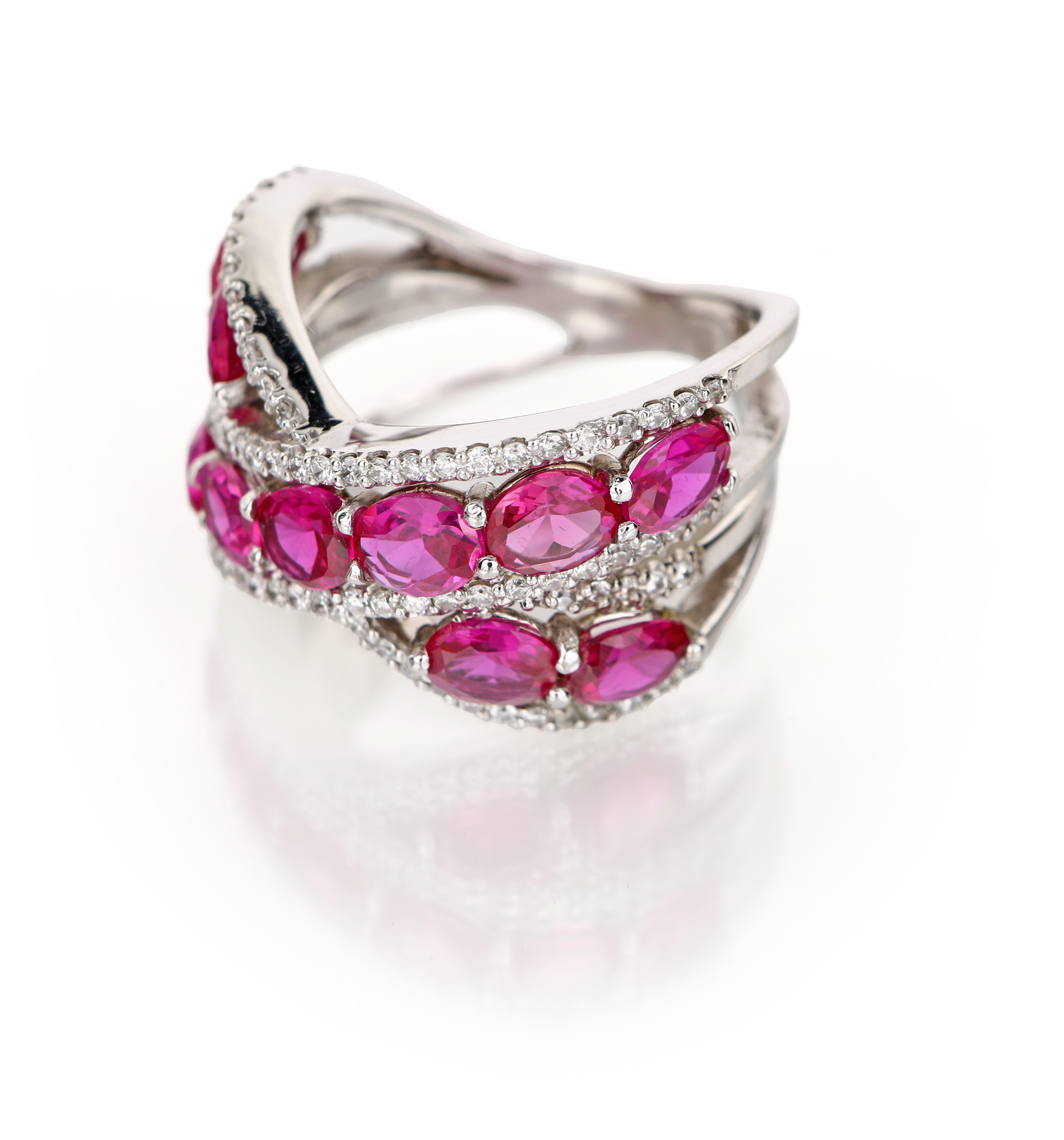 Anello in Oro, Brillanti e Tormaline