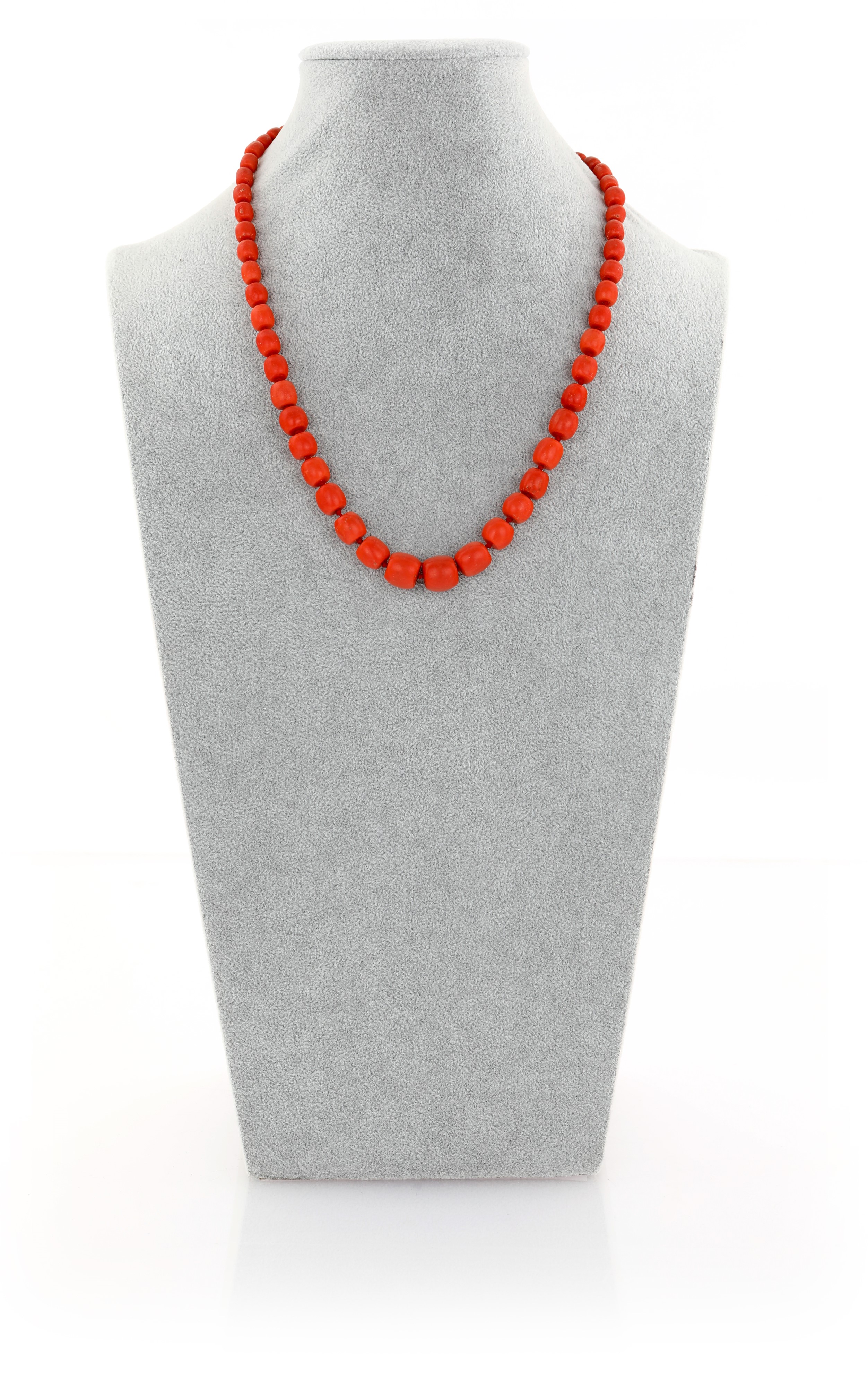 Collana antica ad 1 filo in corallo ed oro