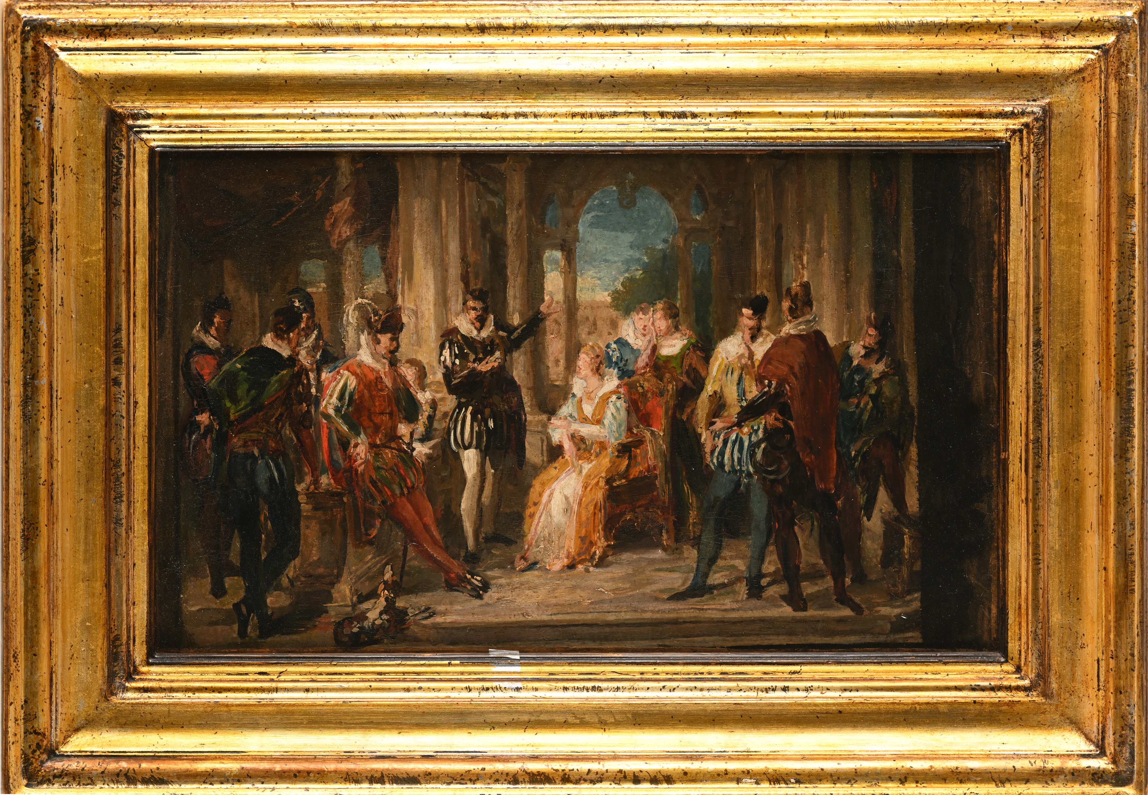 Francesco Podesti - Bozzetto per Torquato Tasso Legge la Sua Gerusalemme Liberata alla Corte di F...