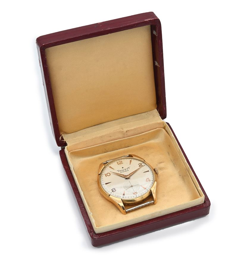 Thusyt - Orologio da Polso a Carica Manuale da Uomo in Oro 750/000