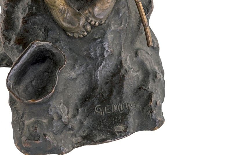 Scultura di Pescatore in Bronzo