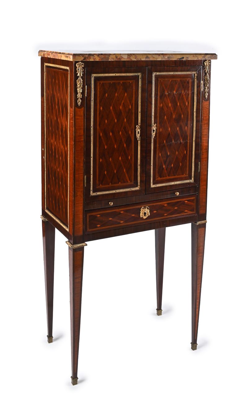 Bonheur Du Jour in Mogano Intarsiato D'epoca Napoleone III