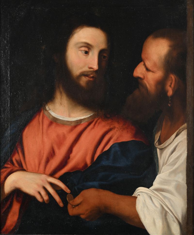 Scuola Veneta del XVIII Secolo - Cristo della Moneta da Tiziano