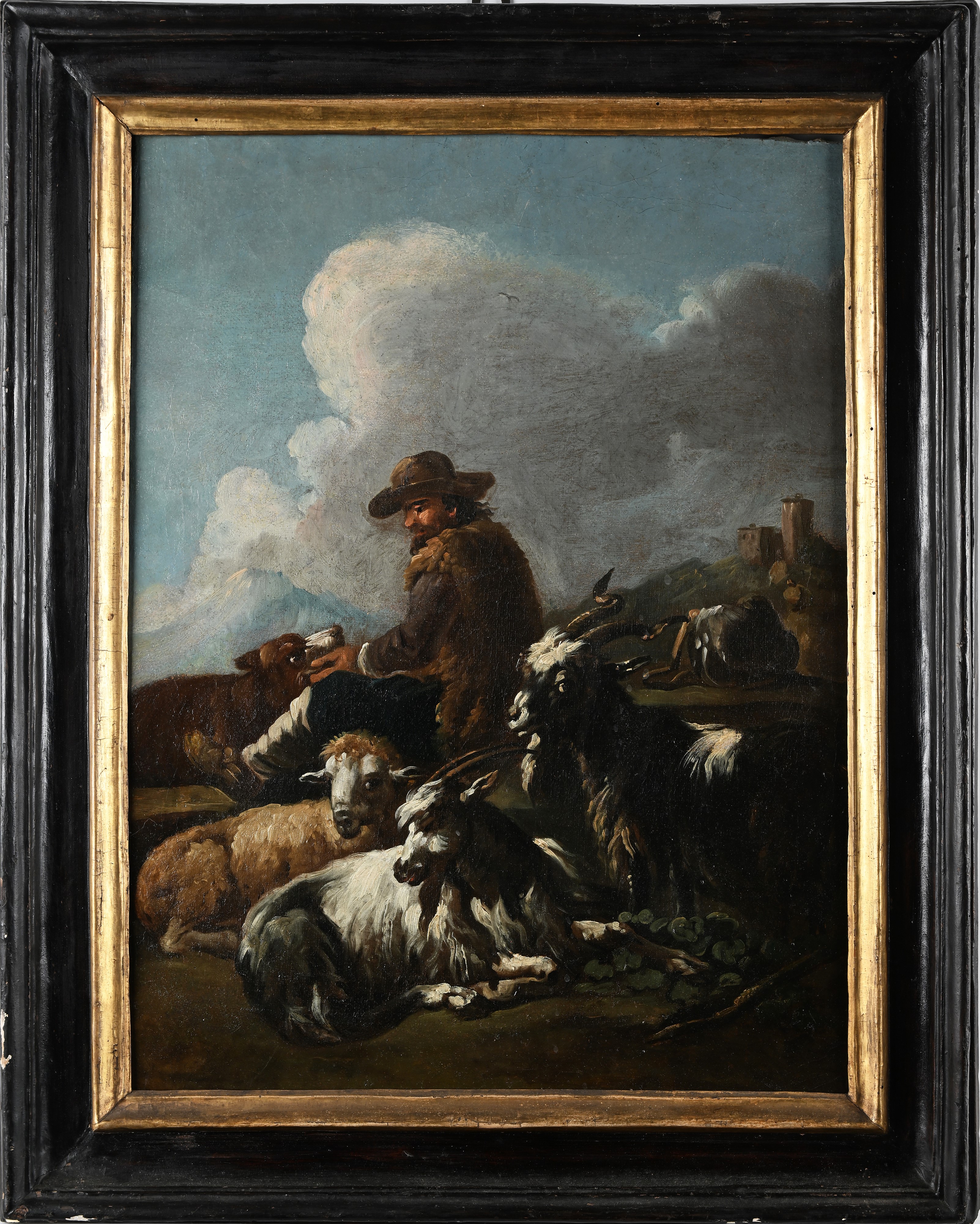 Philipp Peter Roos - Coppia di Paesaggi con Pastori e Armenti