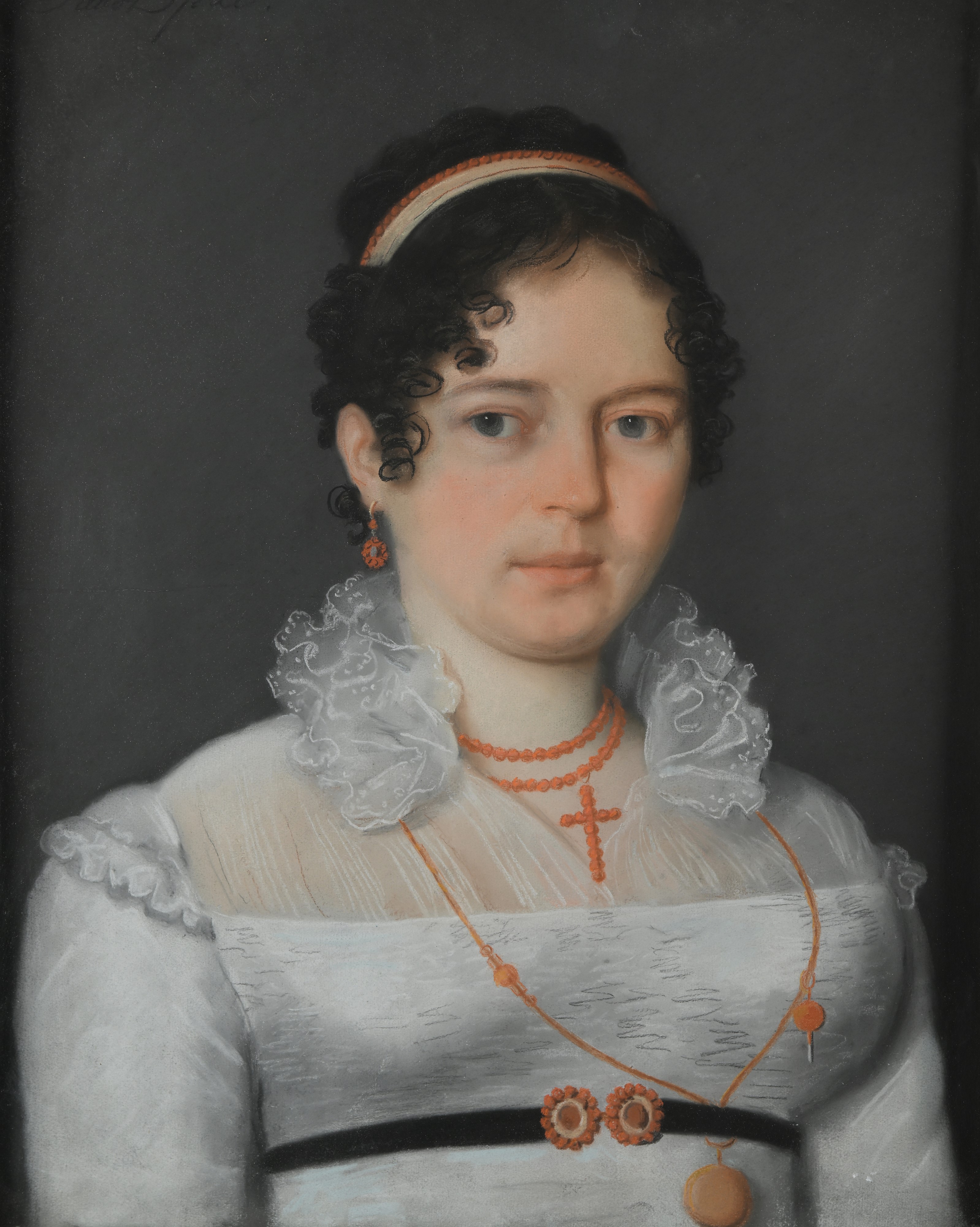 Joseph Petitot - A) Nobildonna con Parure di Corallo B) Gentiluomo con Cravatta Bianca