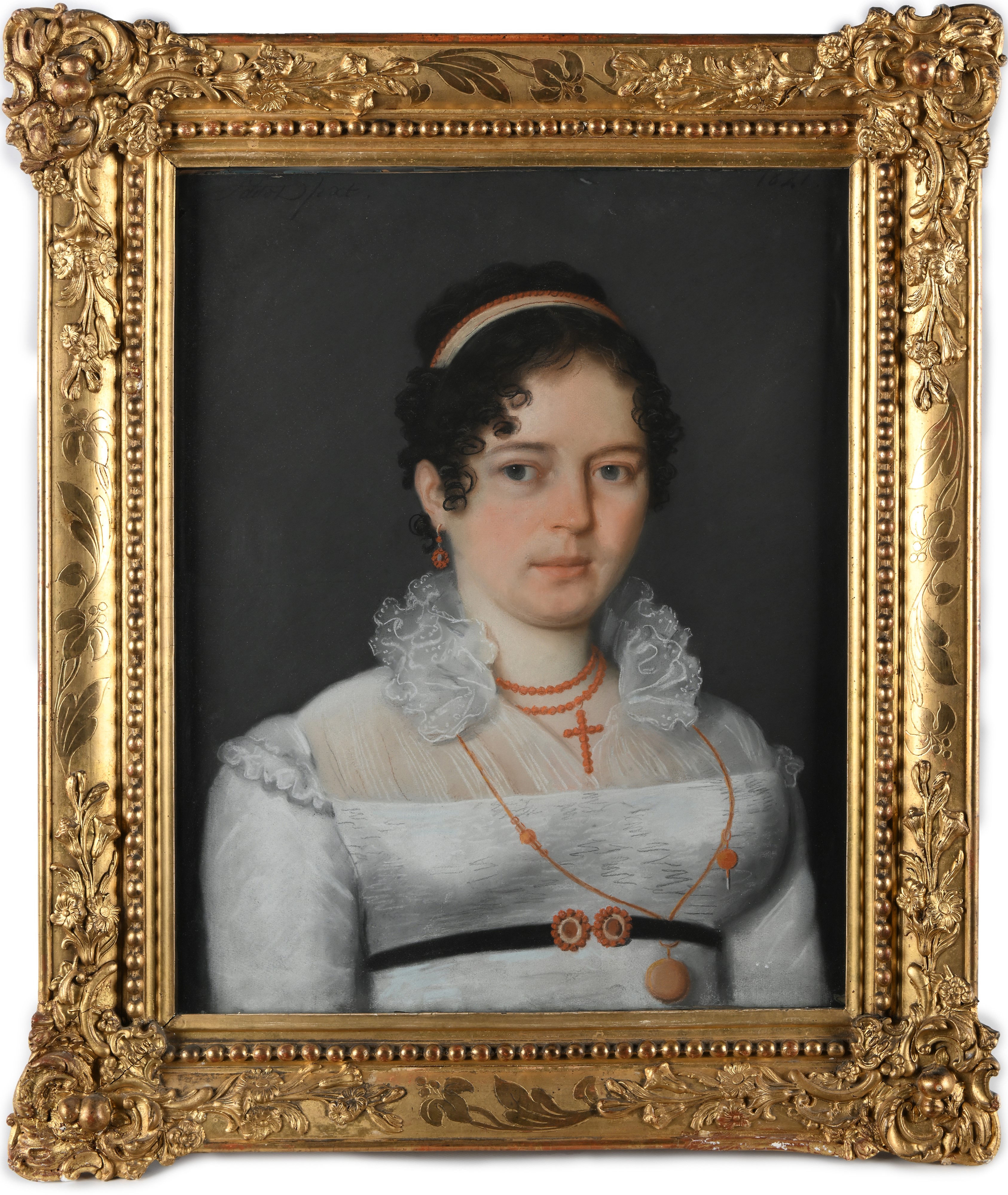 Joseph Petitot - A) Nobildonna con Parure di Corallo B) Gentiluomo con Cravatta Bianca