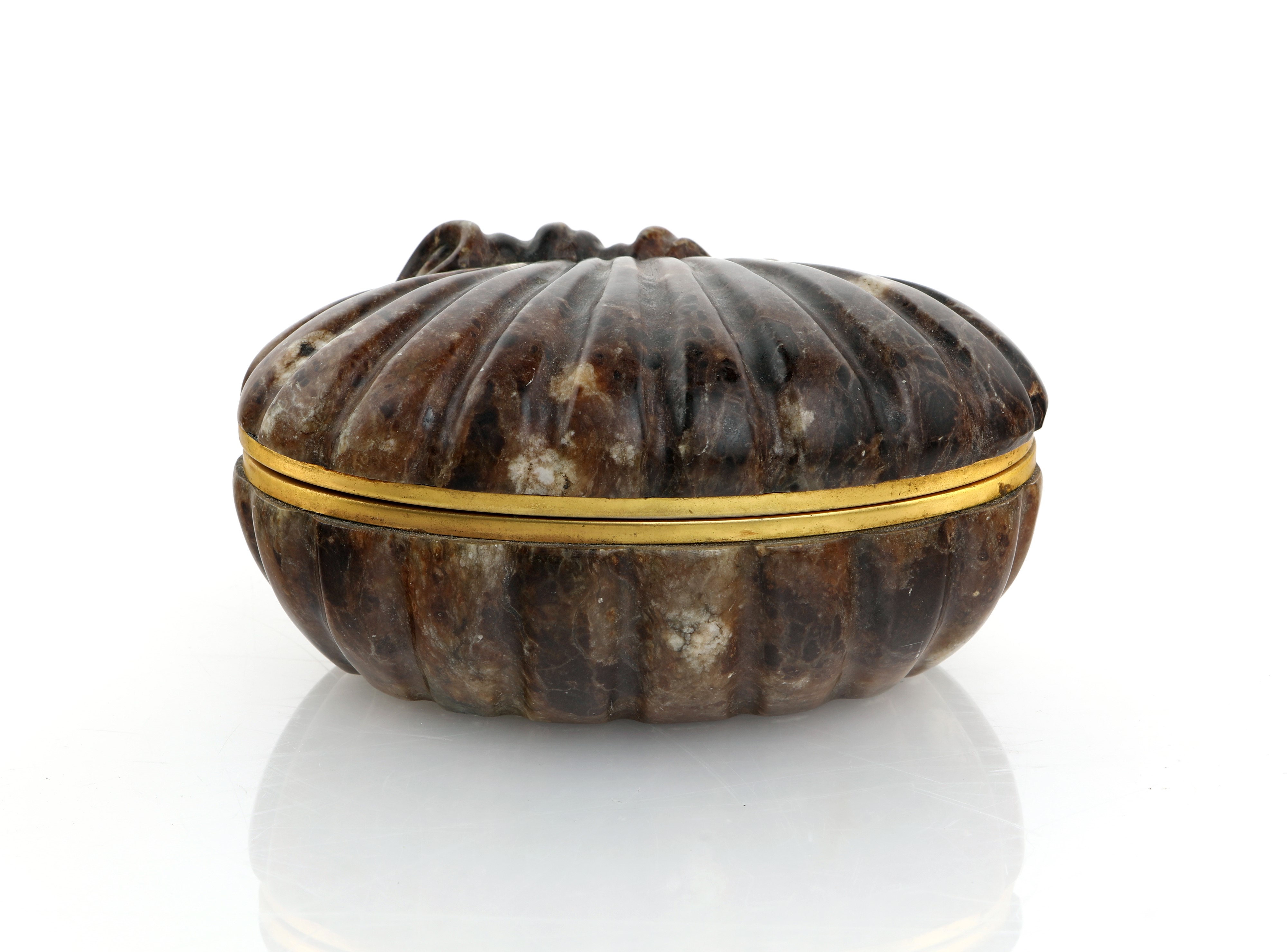 Cofanetto in marmo a forma di conchiglia, XIX/XX secolo