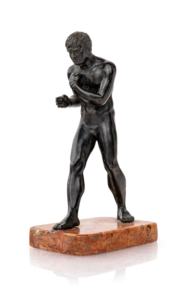 Pugile in Bronzo Brunito, XIX Secolo