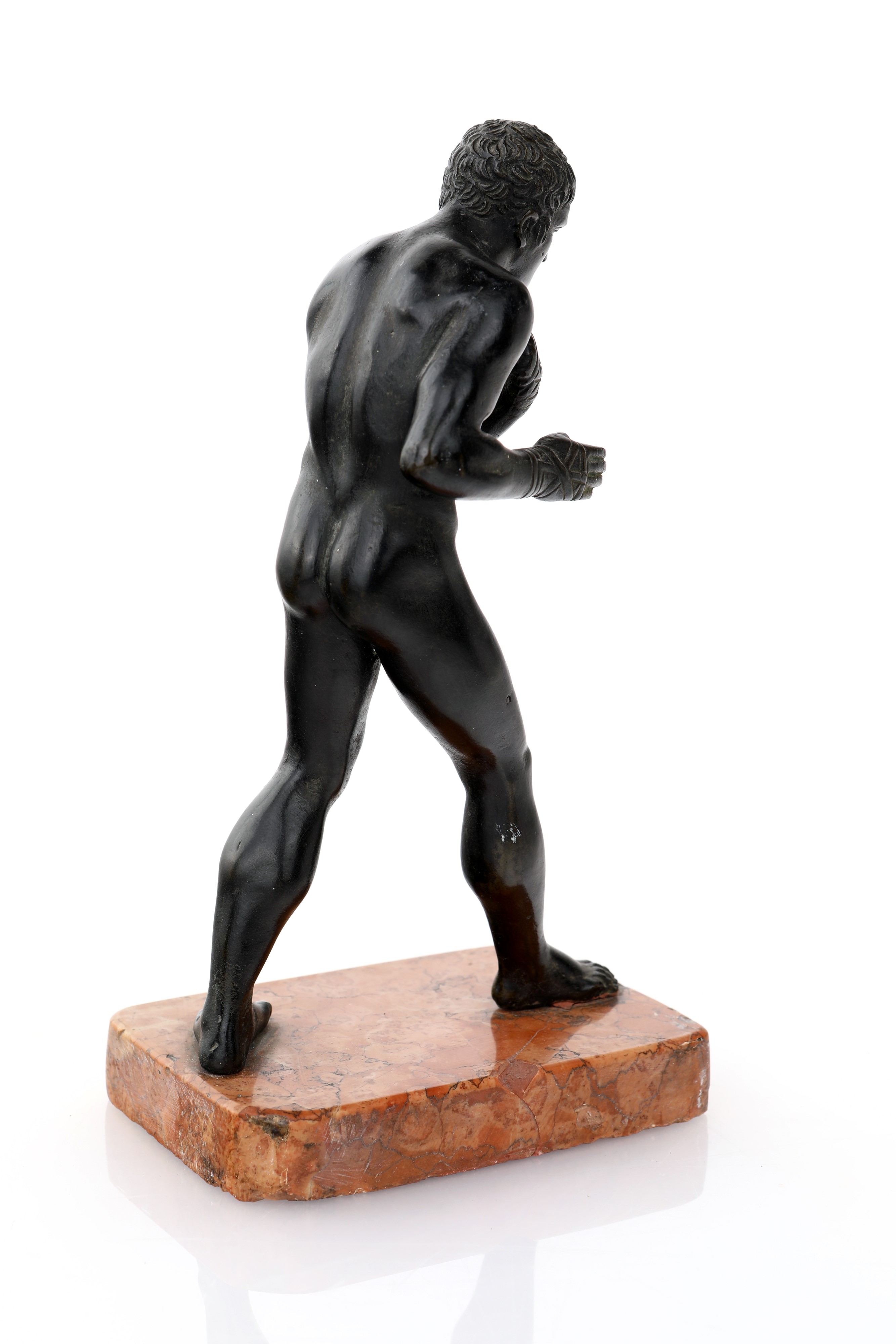 Pugile in bronzo brunito, XIX secolo