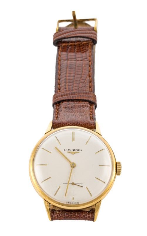 Orologio Longines Cassa Oro Cinturino Pelle D. 34 MM.