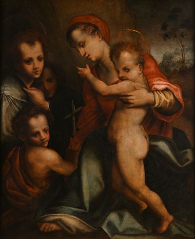 Madonna Col Bambino, San Giovannino e Due Santi