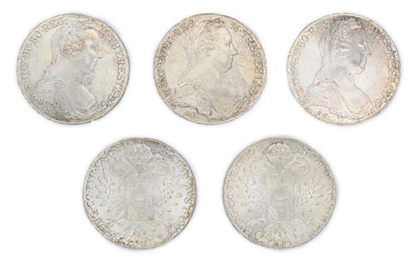 Lotto 5 Riconi del Tallero di Maria Teresa