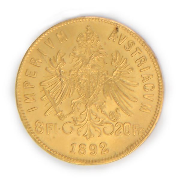 8 Fiorini 1892 Francesco Giuseppe Impero Austriaco