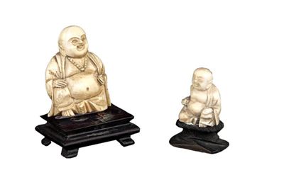 Due Piccoli Buddha in Avorio