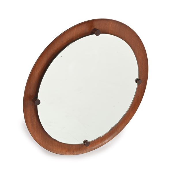Specchio circolare in legno