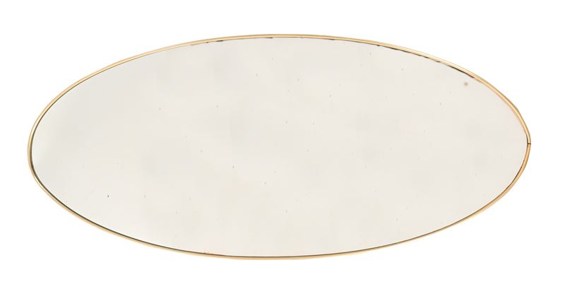 Specchio Ovale e Cornice in Ottone