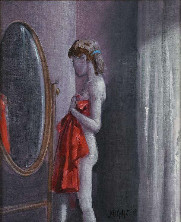 Alberto Sughi - Ragazza allo specchio