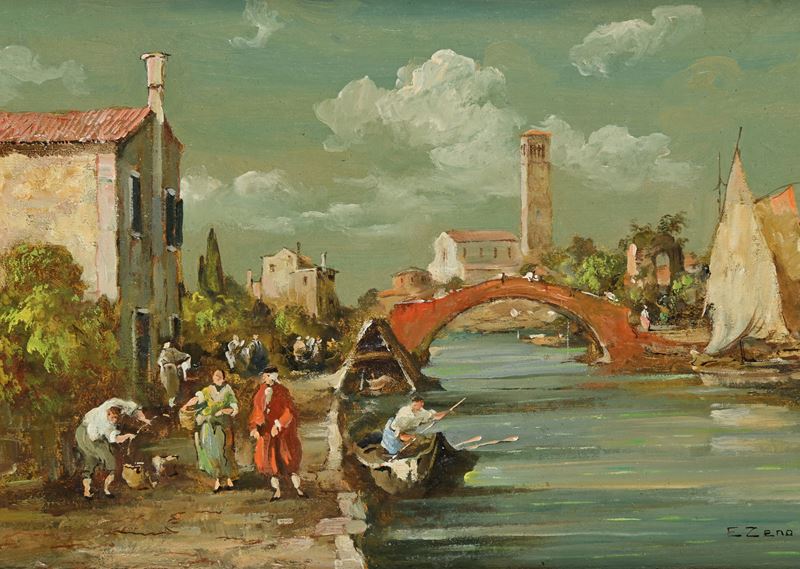 E. Zeno (eugenio Bonivento) - Veduta Veneziana