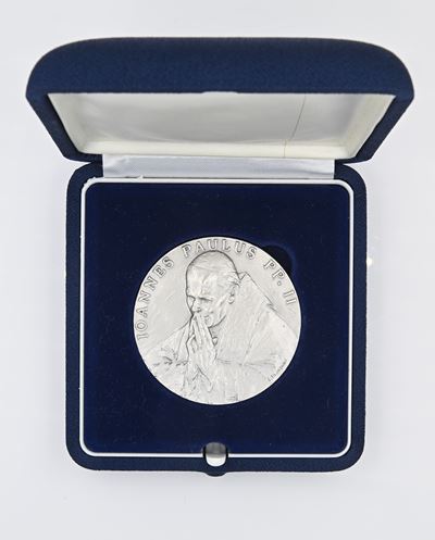 Medaglia in Argento 925/000 per la Visita di Papa Giovanni Paolo II a Montecitorio nel 2002