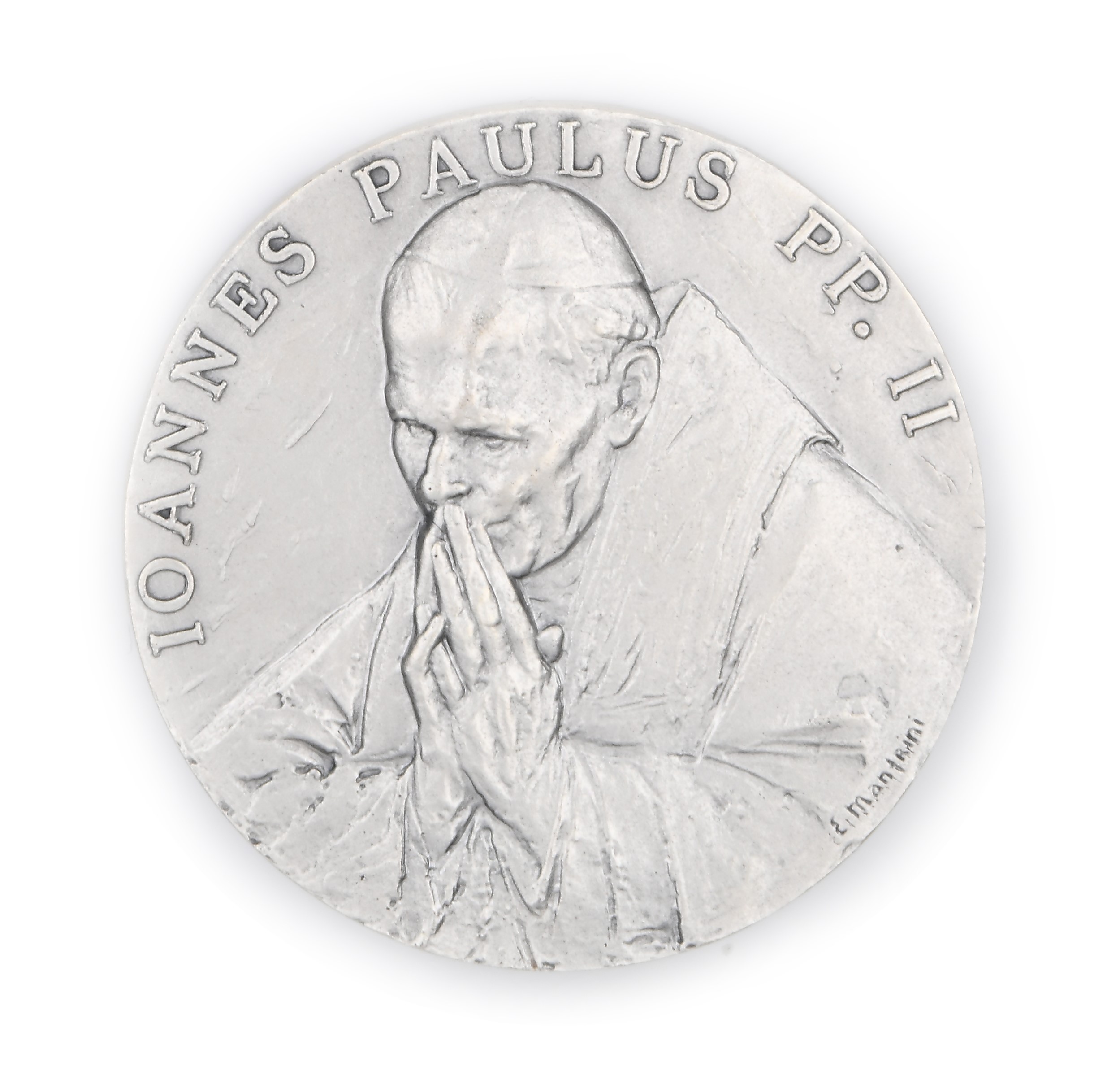 Enrico Manfrini - Medaglia in Argento 925/000 per la Visita di Papa Giovanni Paolo II a Montecito...