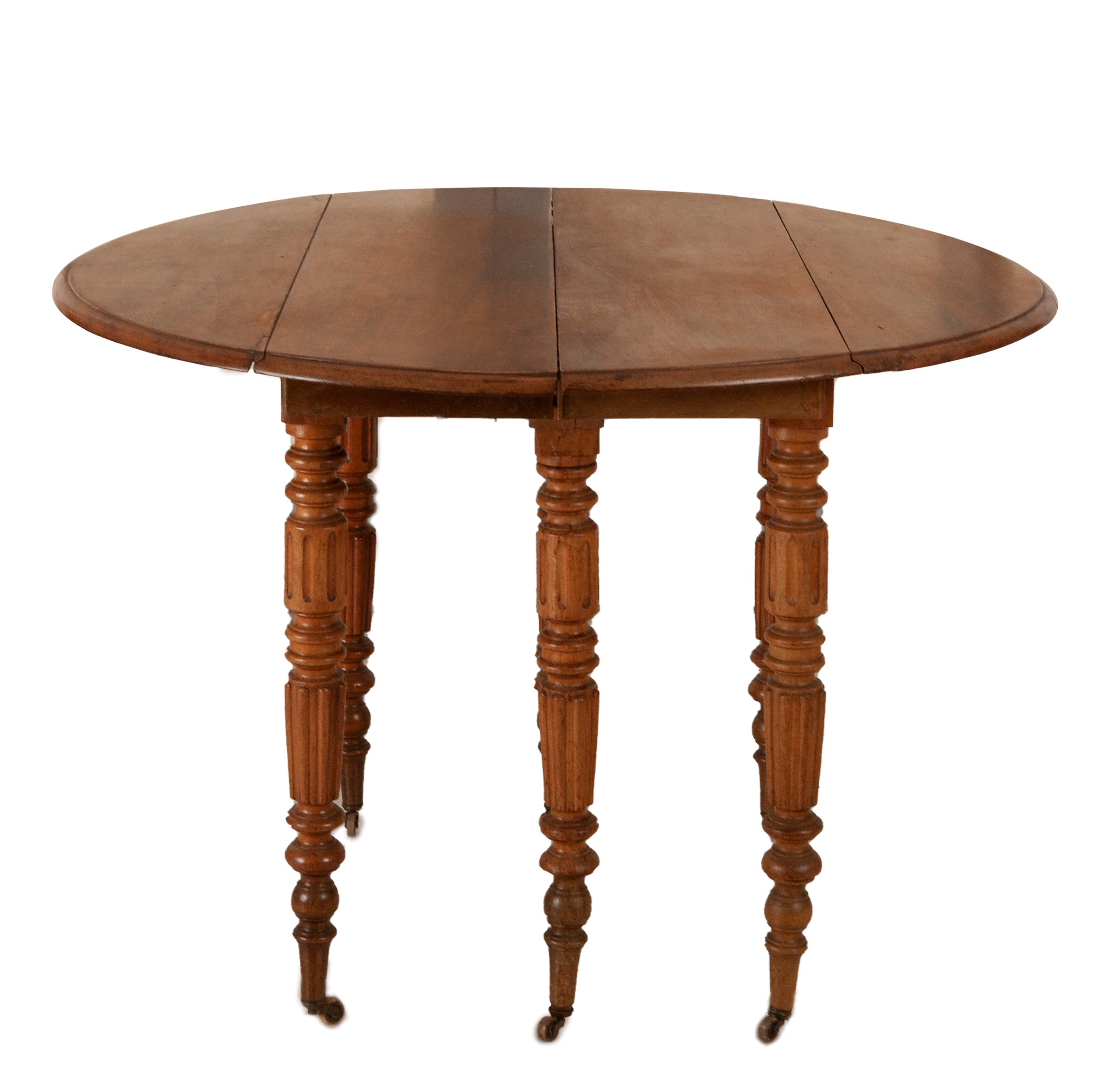 Tavolo a bandelle in mogano allungabile, Inghilterra, XIX secolo