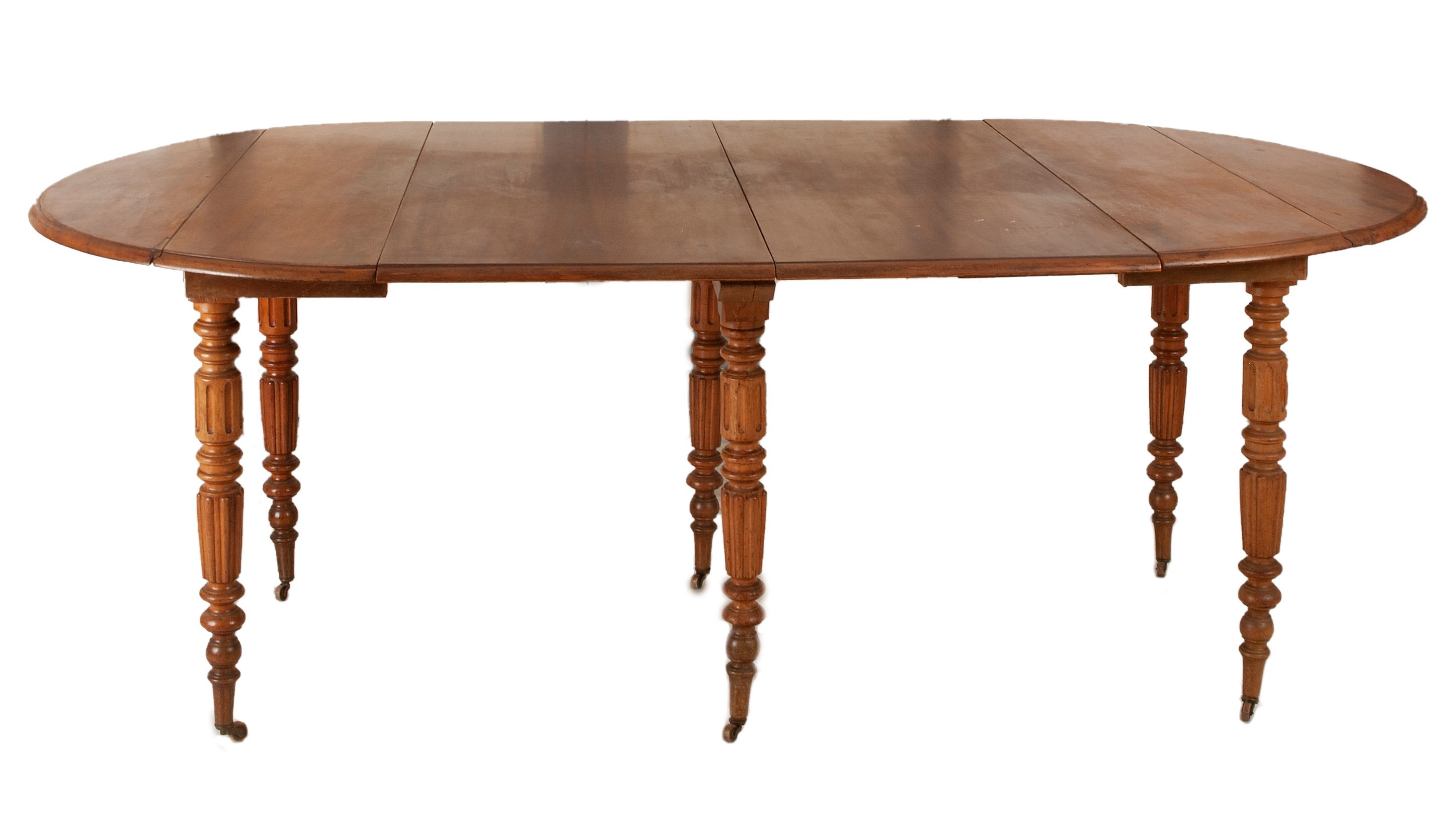 Tavolo a bandelle in mogano allungabile, Inghilterra, XIX secolo