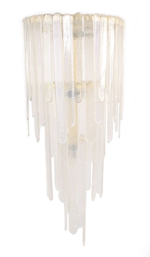 Grande lampadario a 10 luci da soffitto produzione Mazzega