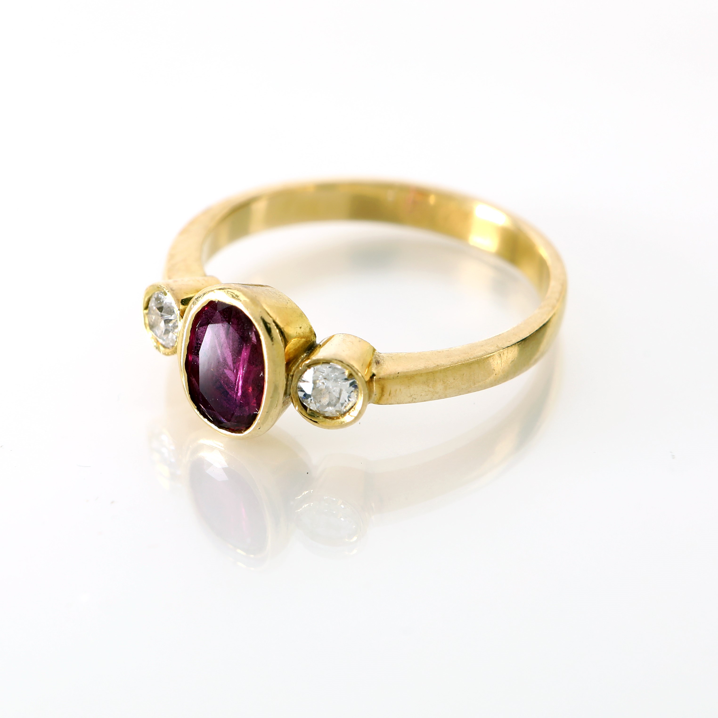 Anello in Oro, Brillanti e Rubini