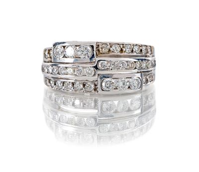 Anello a Fascia in Oro e Brillanti