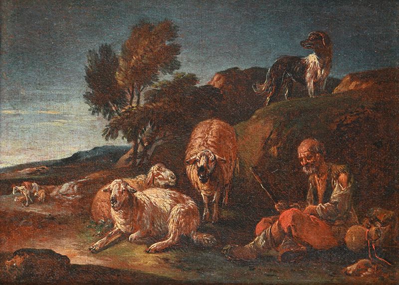 Philipp Peter Roos - Paesaggio con Armenti al Pascolo
