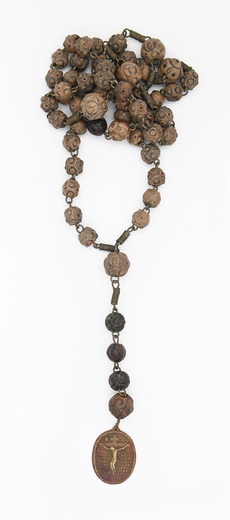 Hamerani - Medaglia Ovale in Bronzo del XVIII Secolo Raffigurante al Verso Cristo in Croce e sul ...