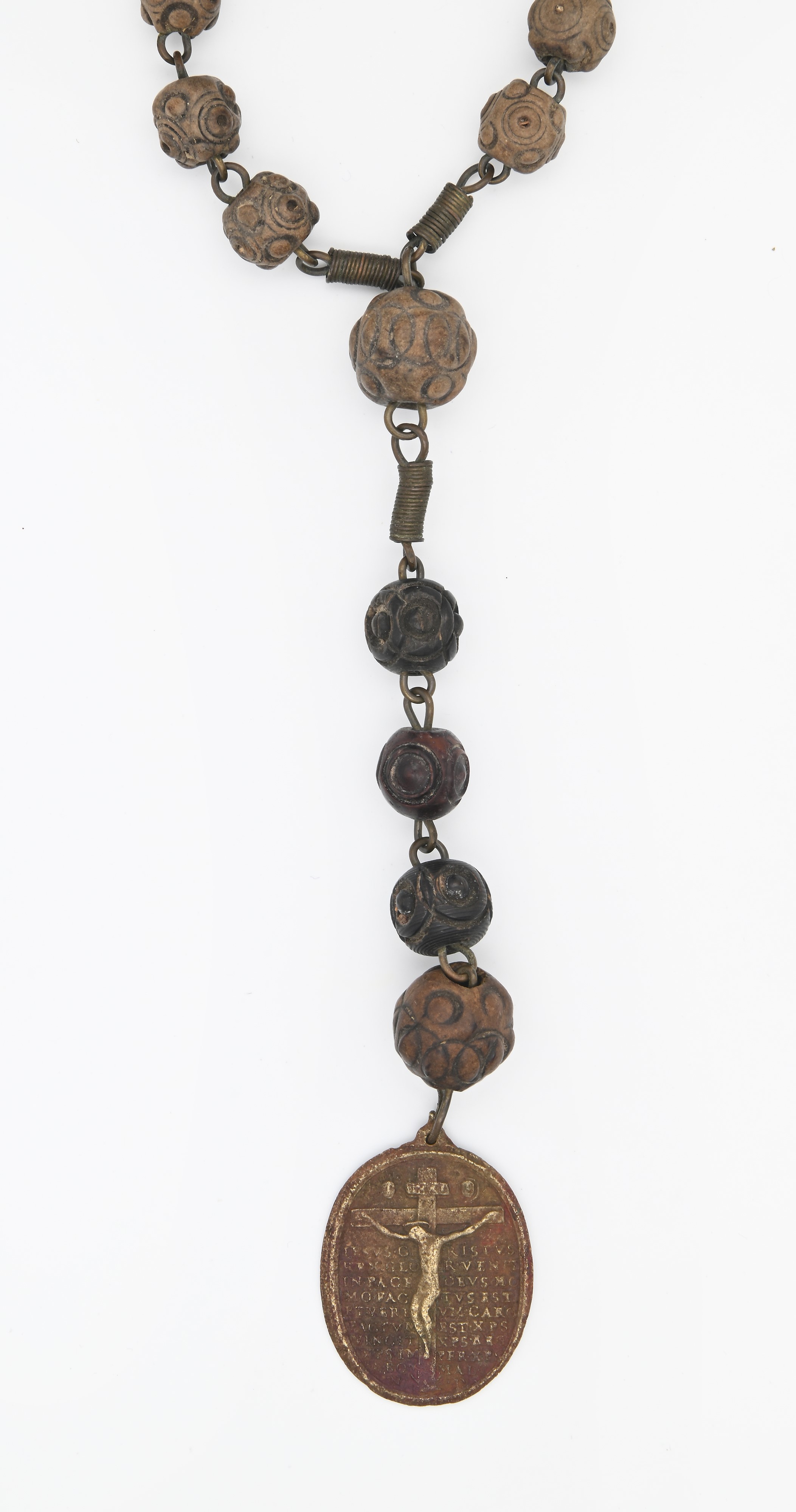 Hamerani - Medaglia Ovale in Bronzo del XVIII Secolo Raffigurante al Verso Cristo in Croce e sul ...