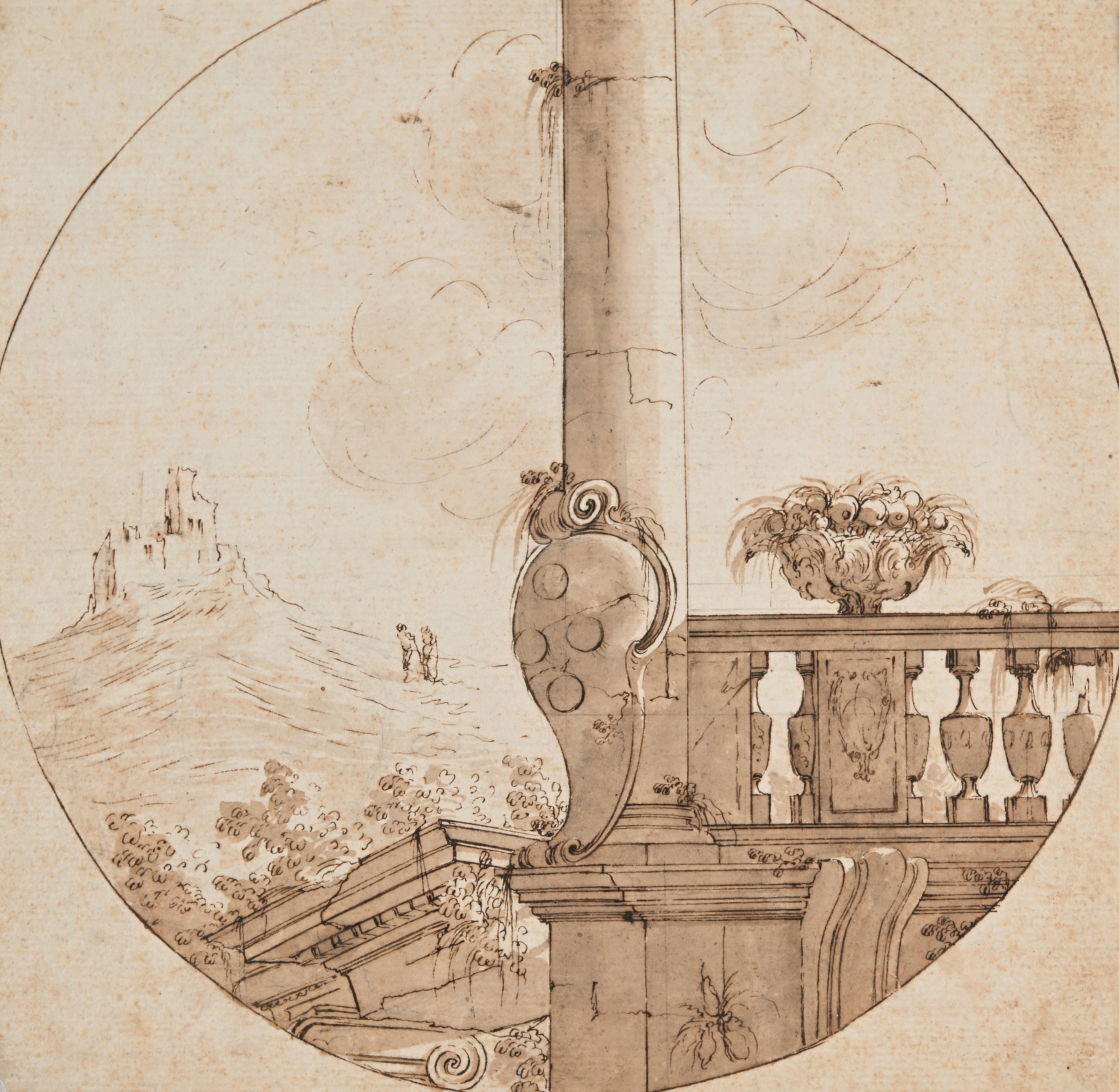 Scuola Fiorentina del XVIII Secolo - Studi di Paesaggi e Architetture