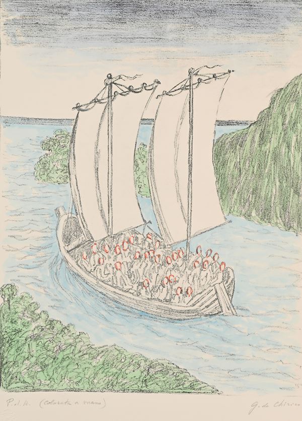 Giorgio De Chirico - La barca misteriosa