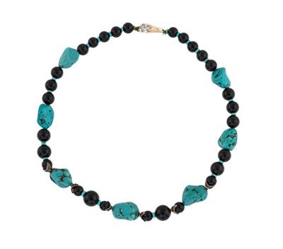 Collana di Onice e Turchese Matriciata