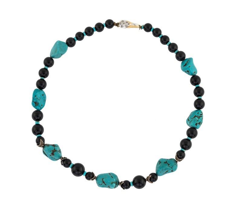Collana di Onice e Turchese Matriciata