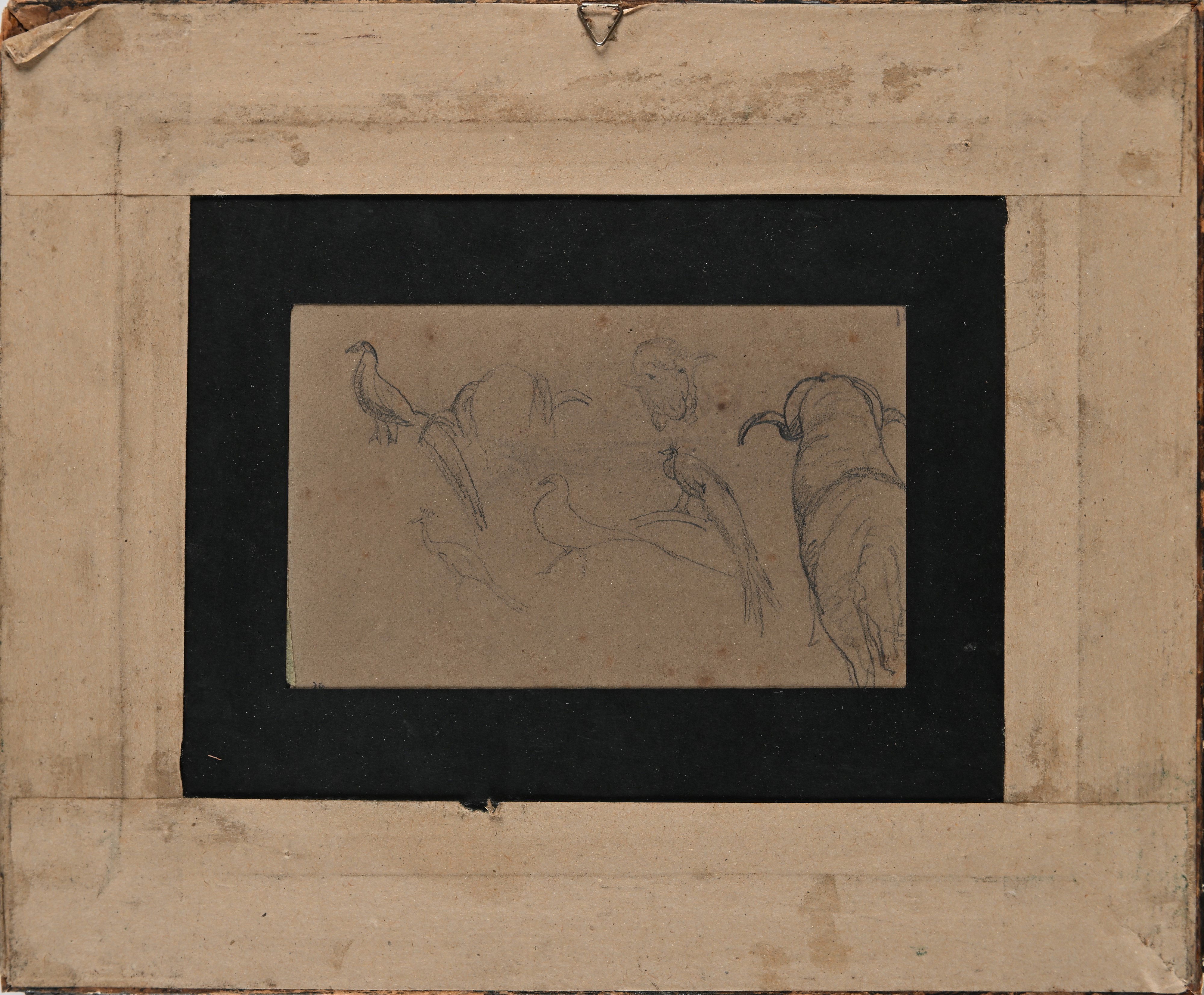 Giovanni (nino) Costa - Veduta di Borgo (recto); Animali (verso)